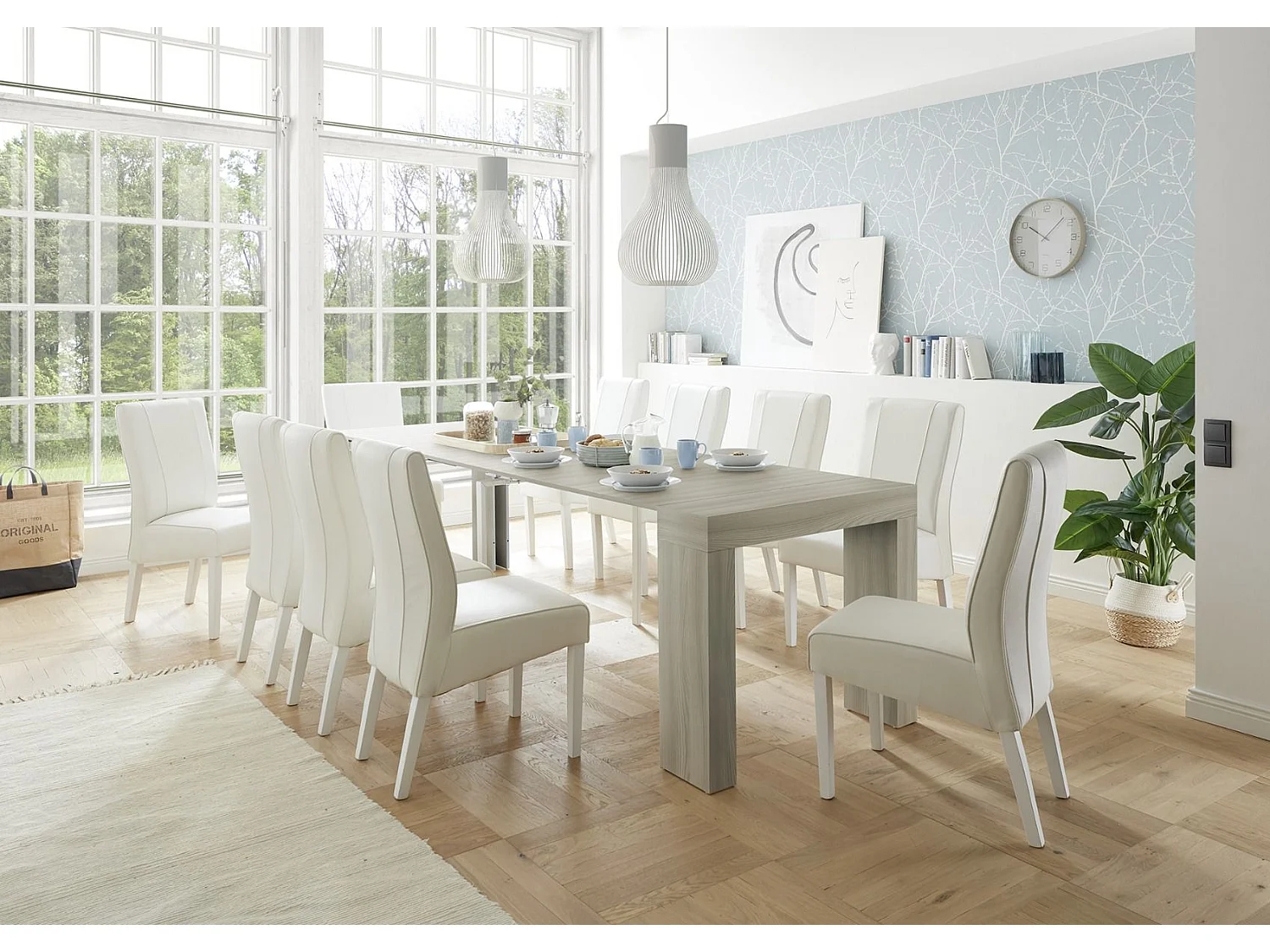 Consolle allungabile  made in Italy 46x78x90 cm rovere chiaro CL2