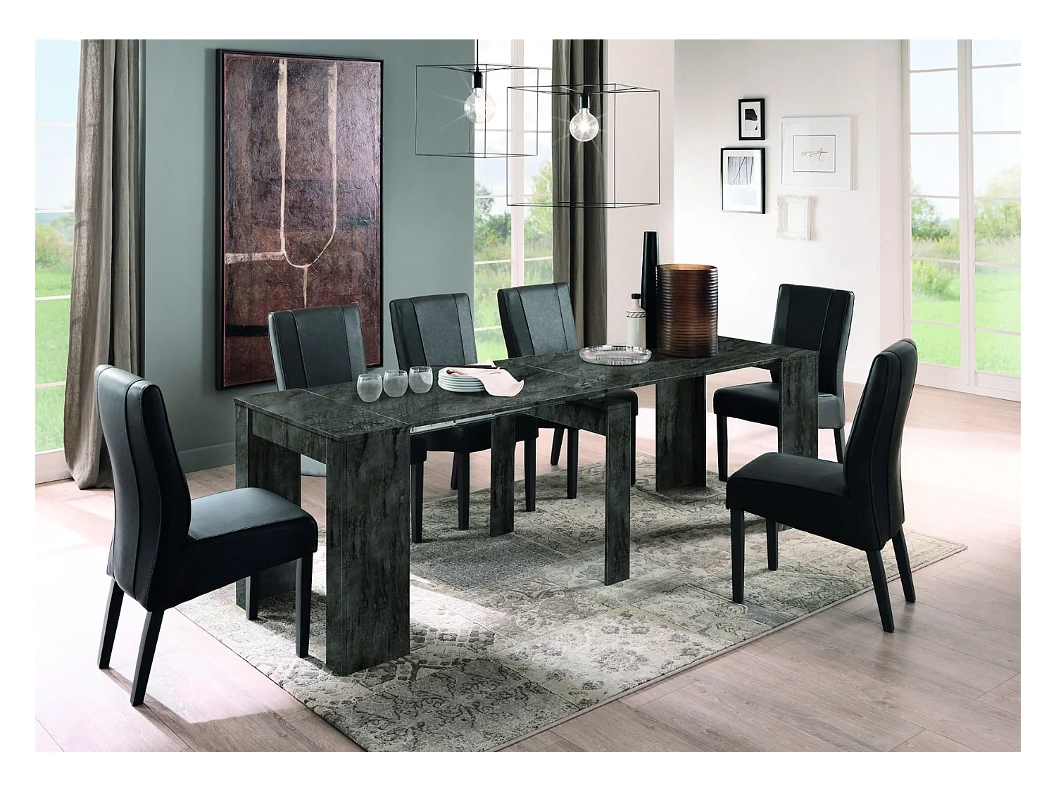 Consolle allungabile Made in Italy 78x78 cm Ossido CL1