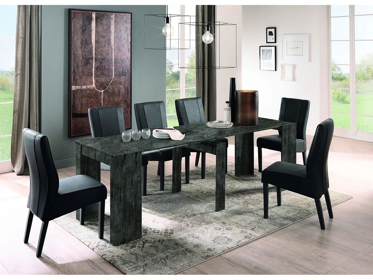 Consolle allungabile Made in Italy 78x78 cm Ossido CL1