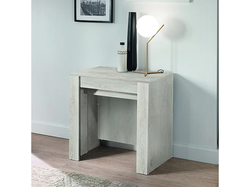 Consolle allungabile Made in Italy 78x78 cm Bianco legno CL1