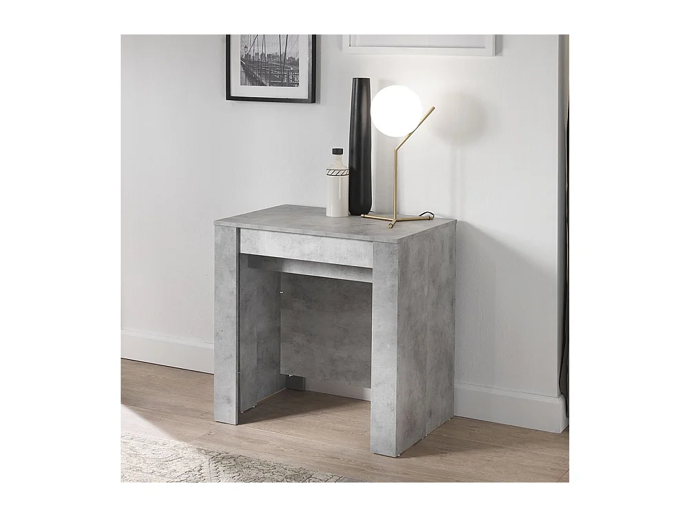 Consolle  allungabile Made in Italy 78x78 cm Cemento CL1