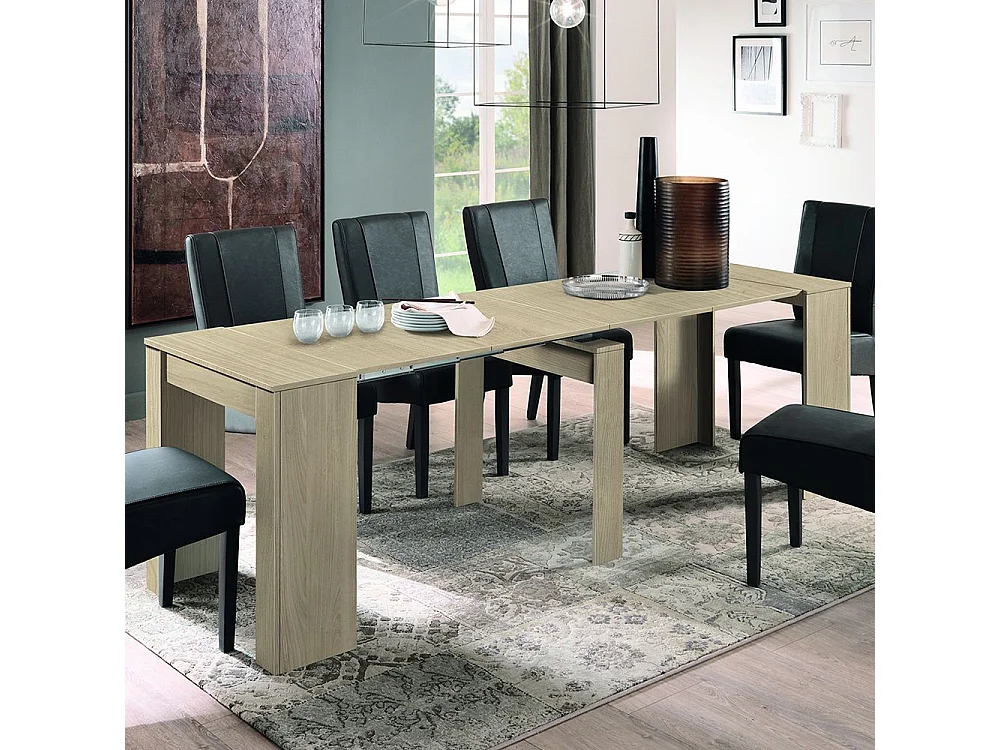 Consolle allungabile Made in Italy 78x78 cm Rovere CL1