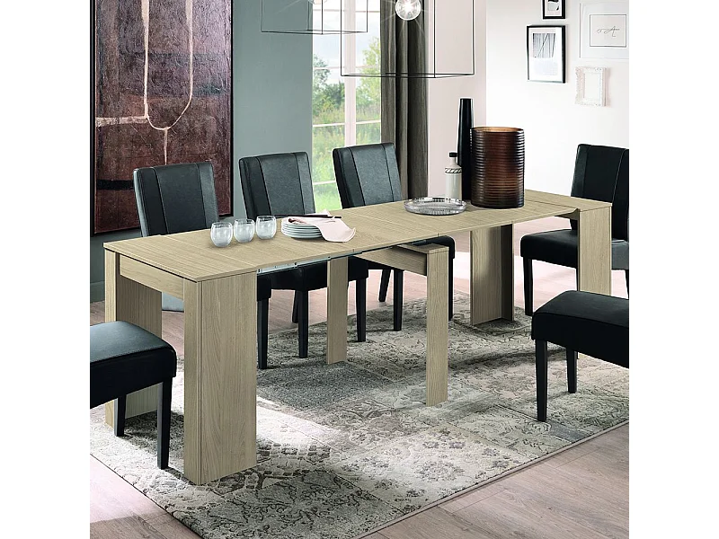 Consolle allungabile Made in Italy 78x78 cm Rovere CL1