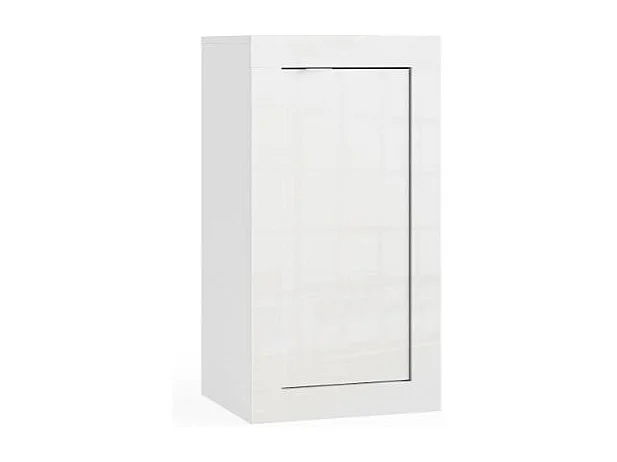 Colonna singola bagno 42x78 cm bianco lucido 1 anta e 2 ripiani interni COL11