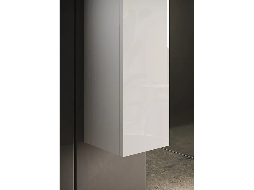 Colonna bagno sospesa 25x138 cm bianco lucido con 4 ripiani COL2