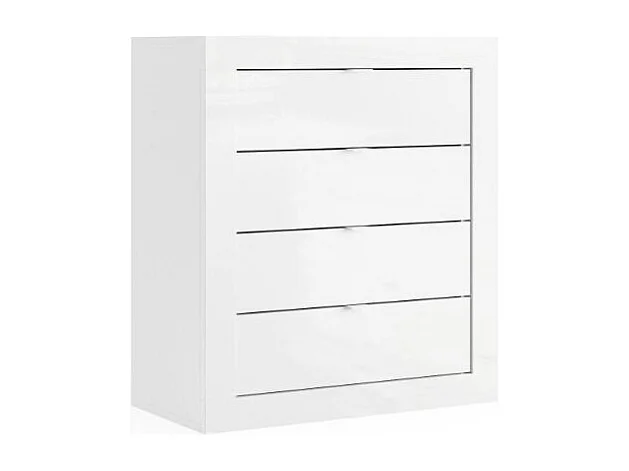 Cassettiera bagno 70x78 cm bianco lucido con 4 cassetti MBL31