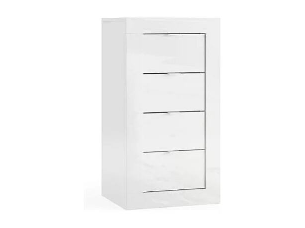 Cassettiera bagno 42x78 cm bianco lucido con 4 cassetti MBL32