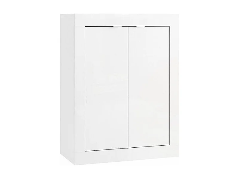 Colonna bassa bagno 70x78 cm bianco lucido 2 ante e 2 ripiani interni COL10
