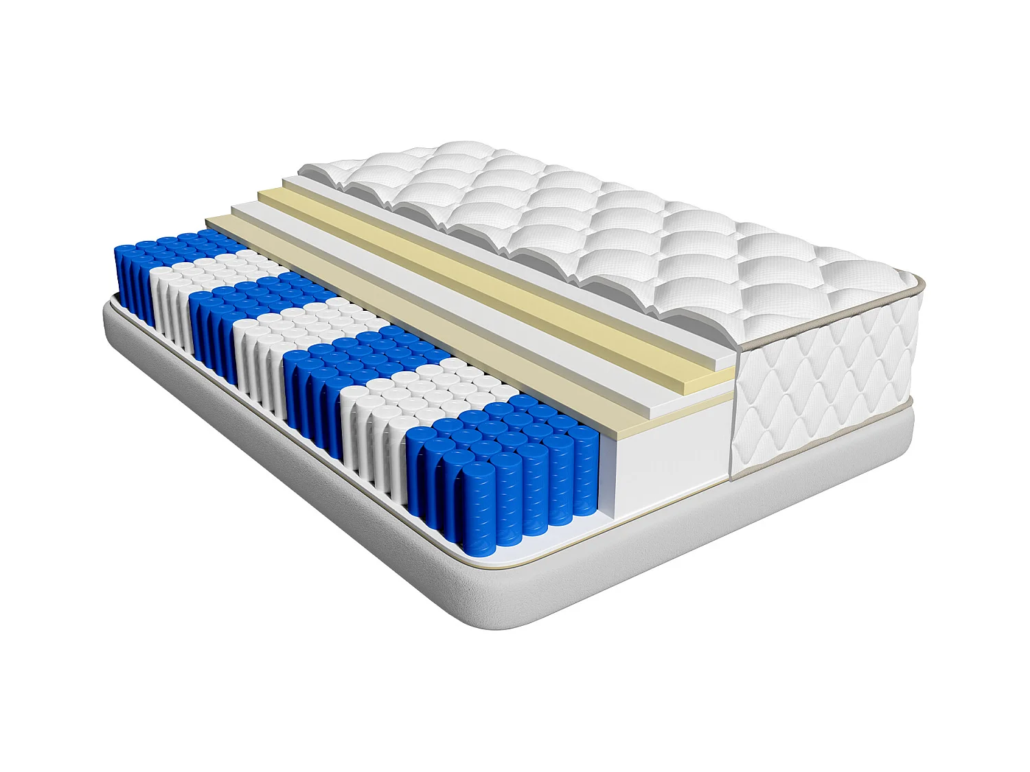 Hiazurm Matelas 100x200 Ressorts EnsachÉs,Matelas 10 couches avec ressorts ensachés,Fermeté H3,Matelas d'Appoint 7 Zones de Confort
