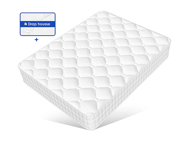 Hiazurm Matelas 160x200 à Ressorts Ensachés – 10 Couches de Confort, Fermeté H3, Soutien 7 Zones, Matelas d'Appoint Ergonomique