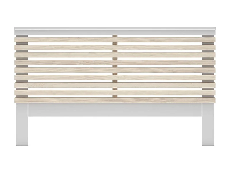 Tête de lit adulte en lattes de bois clair / blanc 160 cm - Lucy