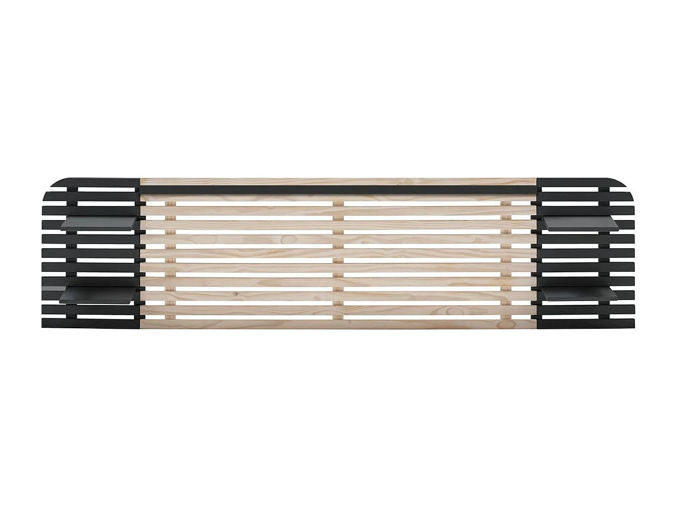 Hoofdbord Dimas - 240x23.4x61.9cm - Zwart