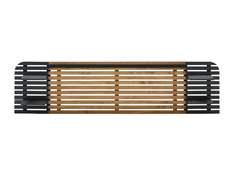 Hoofdbord Dimas - 240x23.4x61.9cm - Zwart