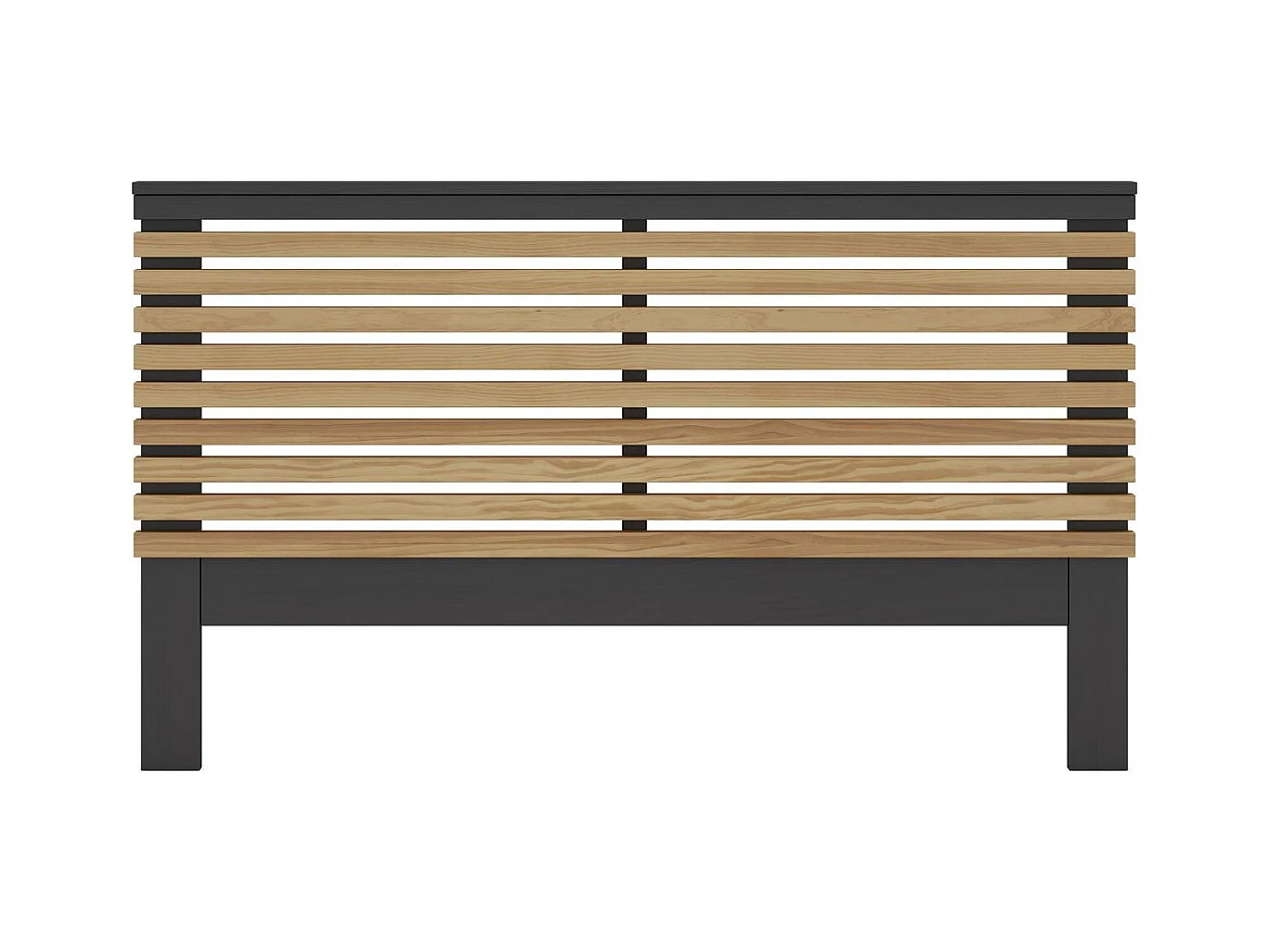 Tête de lit adulte en lattes de bois clair / bois foncé 140 cm - Timeo