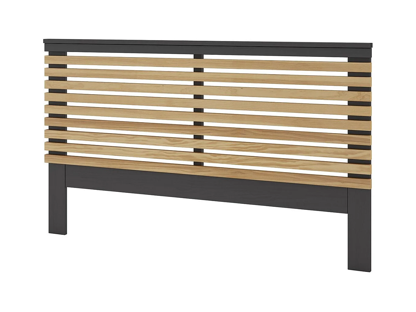 Tête de lit adulte en lattes de bois clair / bois foncé 140 cm - Timeo