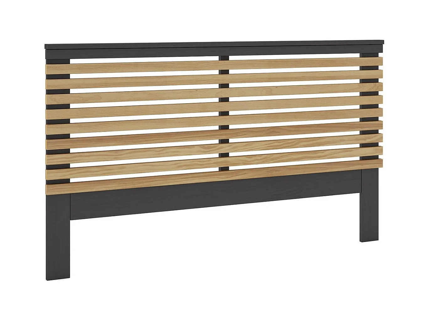 Tête de lit adulte en lattes de bois clair / bois foncé 140 cm - Timeo