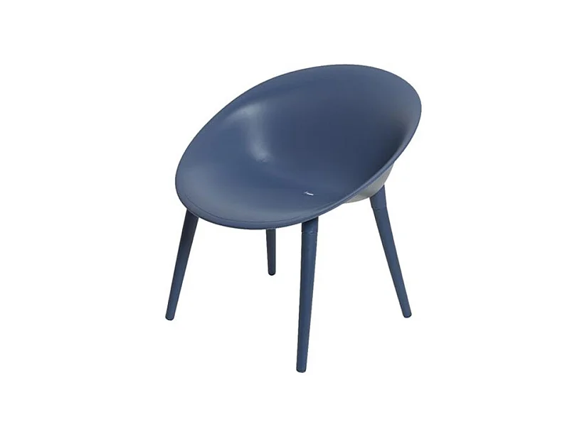 Salon de jardin en plastique Marbella bleu - Jardideco