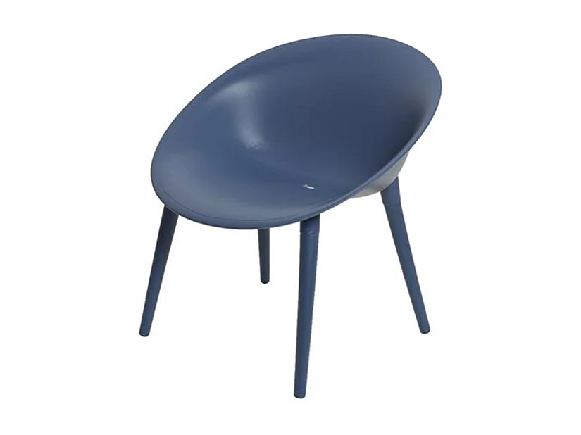 Salon de jardin en plastique Marbella bleu - Jardideco