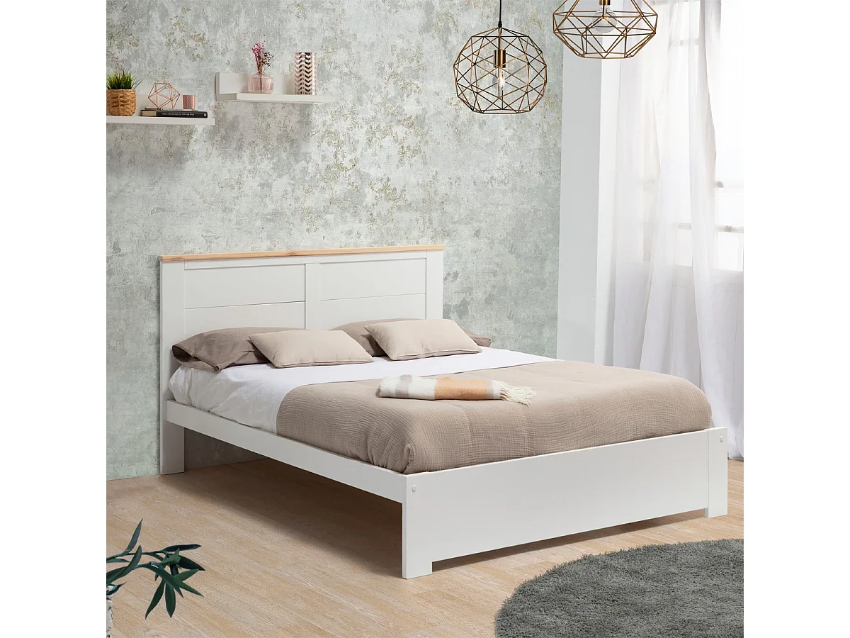 Bed Akira - 197x152x100cm - Wit