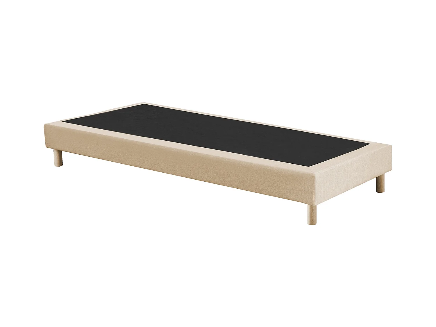 Sommier tapissier à lattes fixes, couchage ferme, soutien optimal Dimensions - 90 x 190 cm, Sommier - Beige