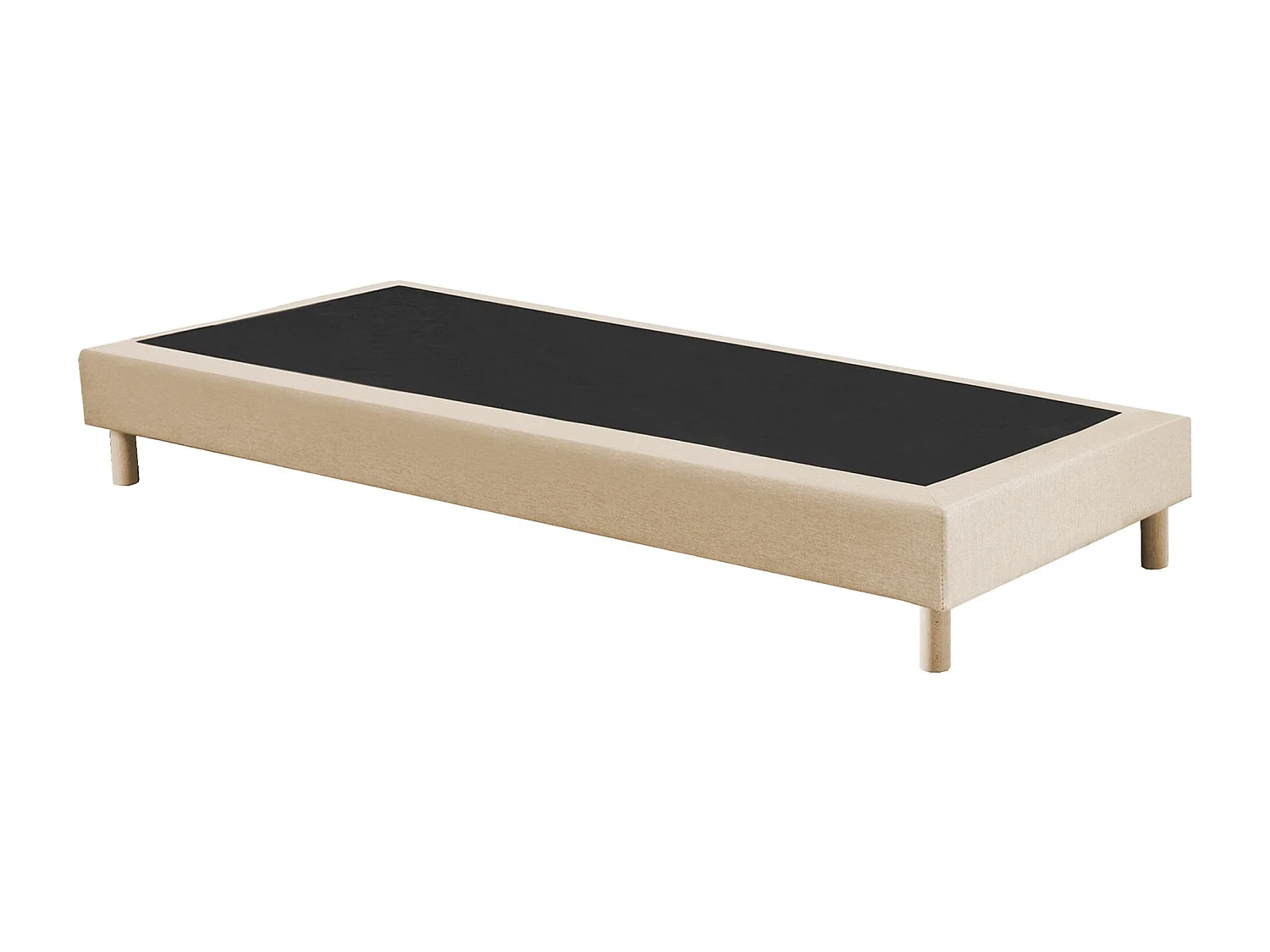 Sommier tapissier à lattes fixes, couchage ferme, soutien optimal Dimensions - 90 x 190 cm, Sommier - Beige