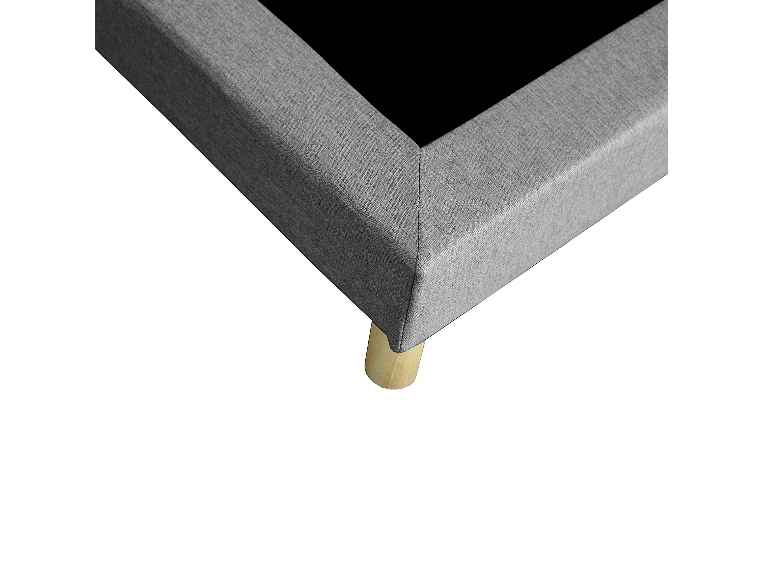Sommier tapissier à lattes fixes, couchage ferme, soutien optimal Dimensions - 180 x 200 cm, Sommier - Gris chiné