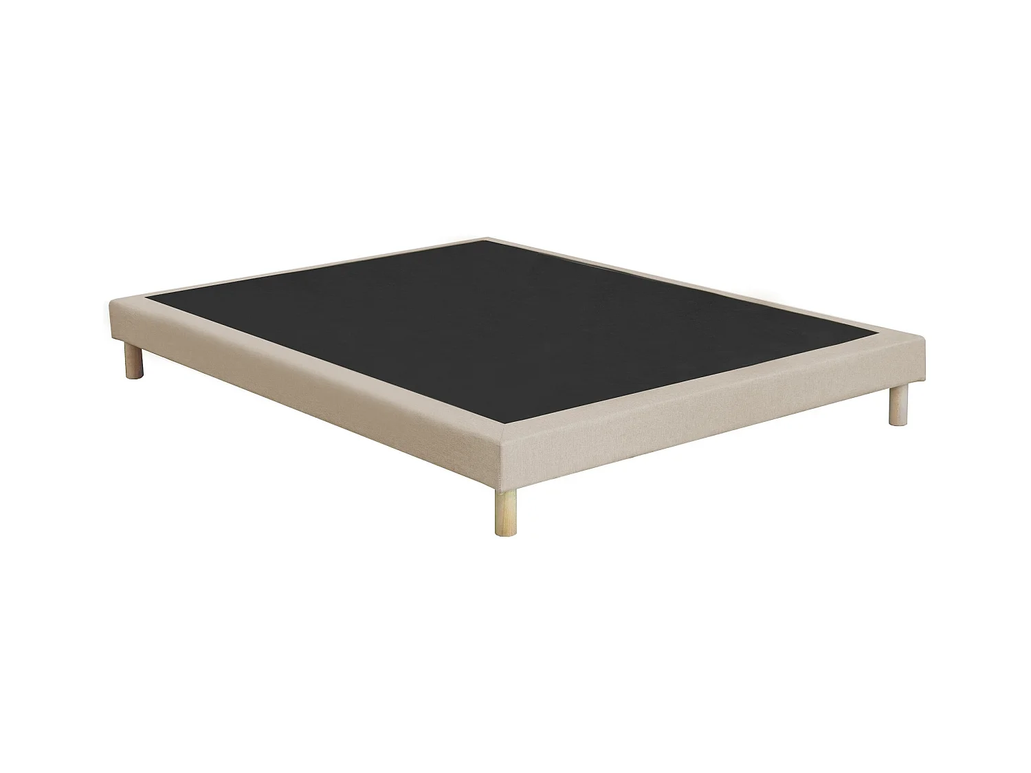 Sommier tapissier à lattes fixes, couchage ferme, soutien optimal Dimensions - 140 x 200 cm, Sommier - Beige