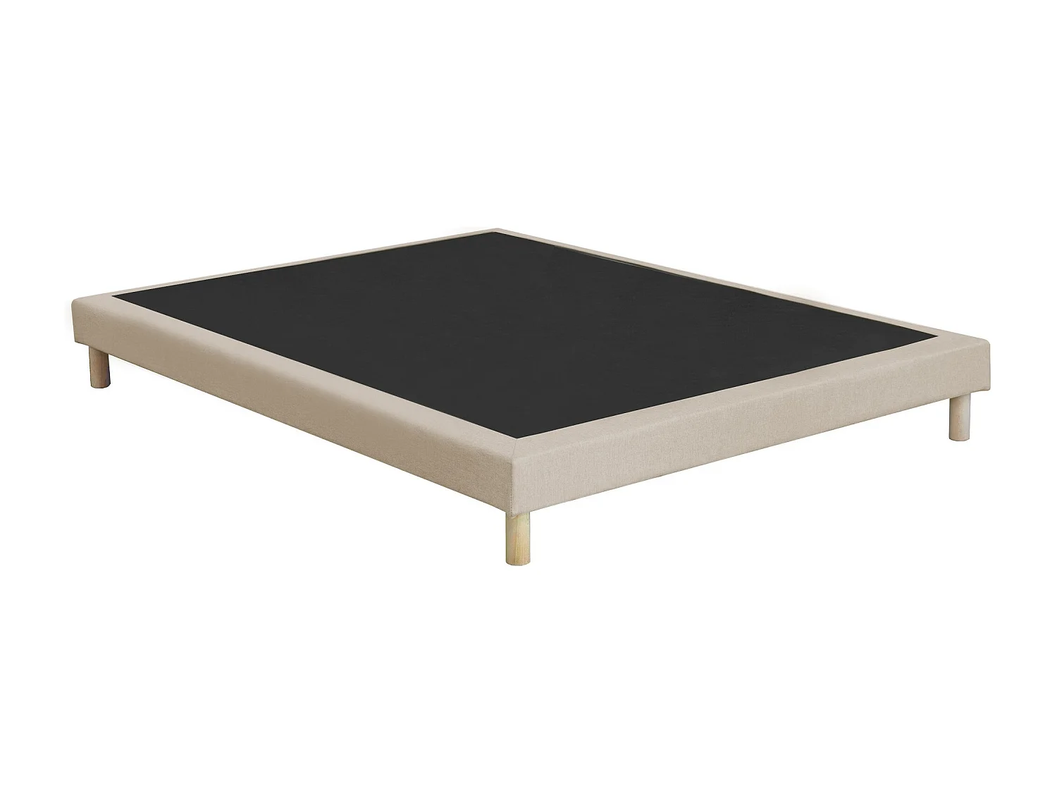 Sommier tapissier à lattes fixes, couchage ferme, soutien optimal Dimensions - 140 x 200 cm, Sommier - Beige