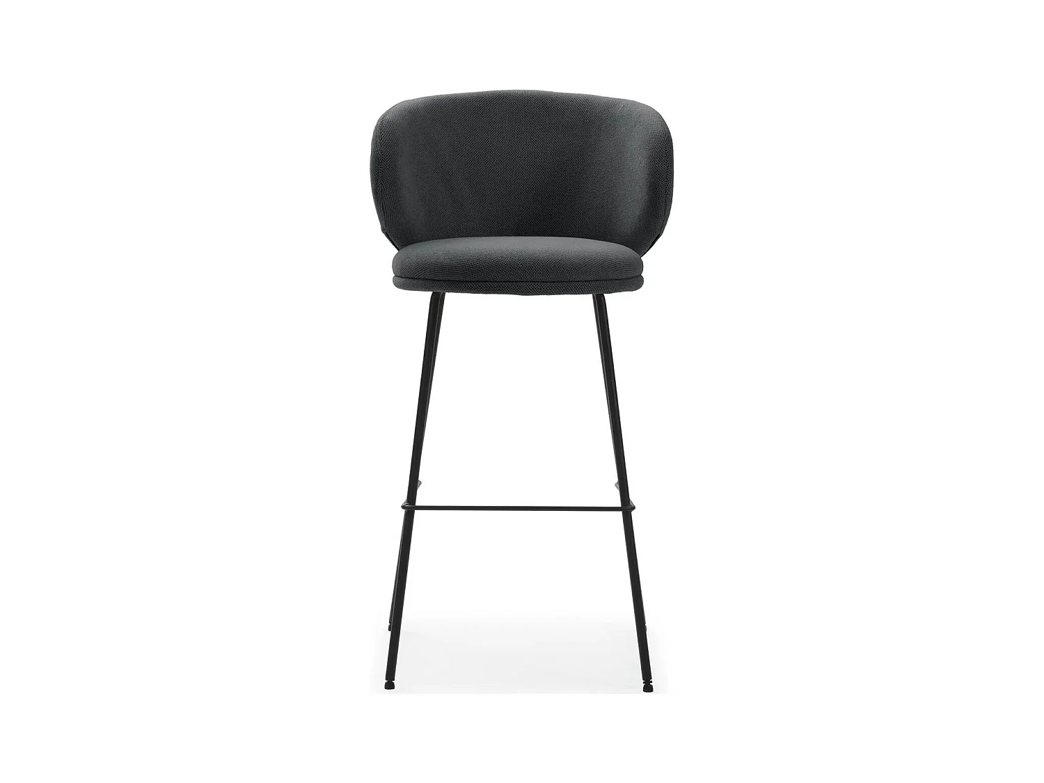 Lot de 2 tabourets de bar en tissu gris foncé - Cocoon