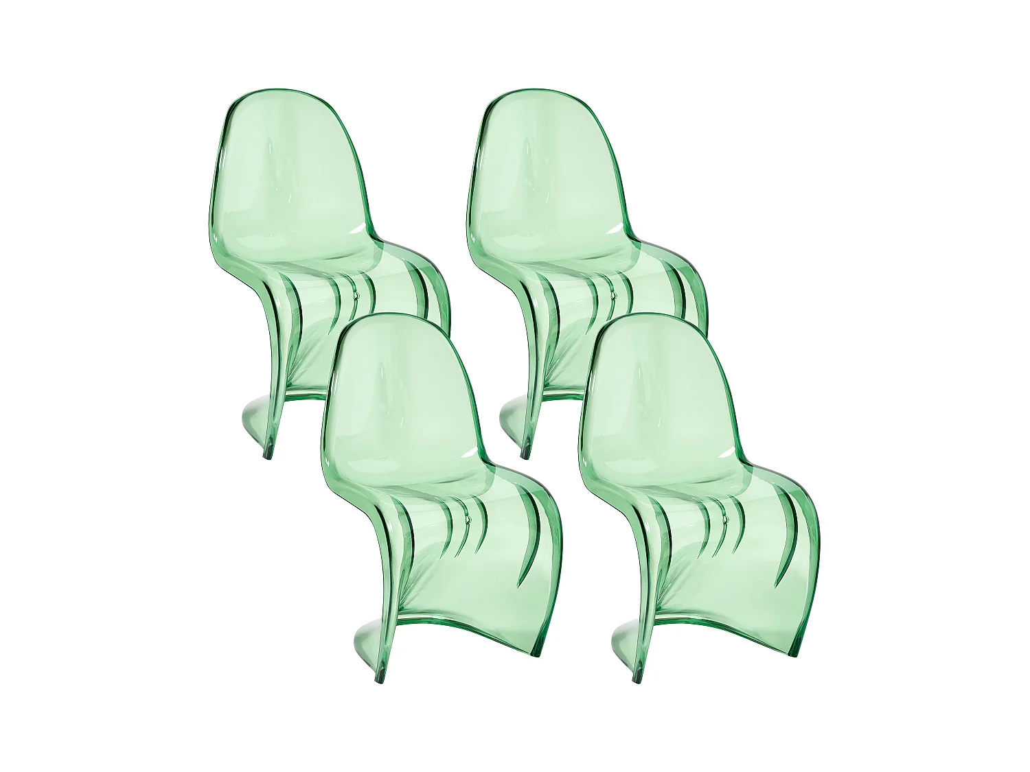 Conjunto de 4 sillas de jardín VASIA Material sintético Verde