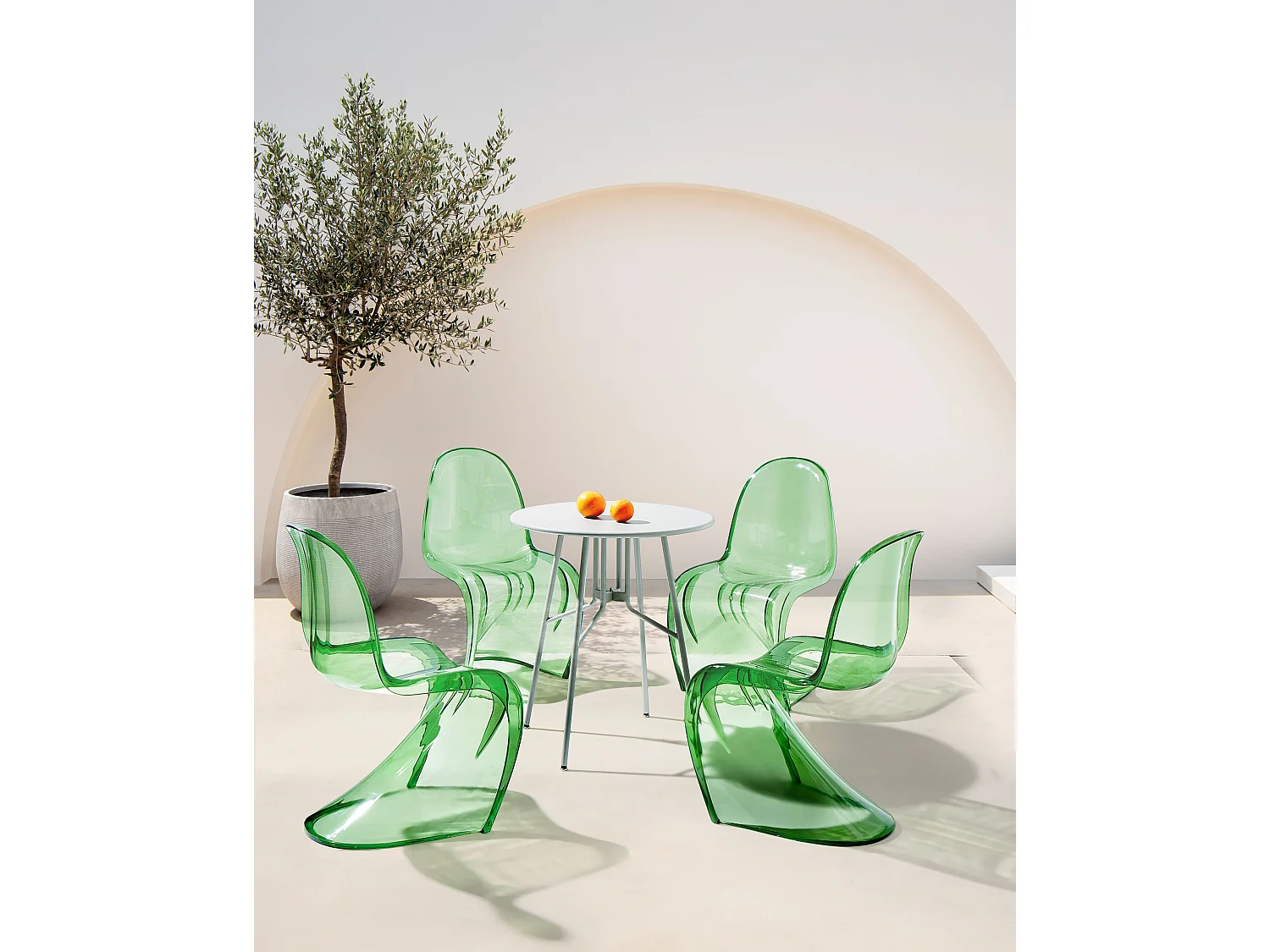Conjunto de 4 cadeiras de jardim VASIA Material sintético Verde