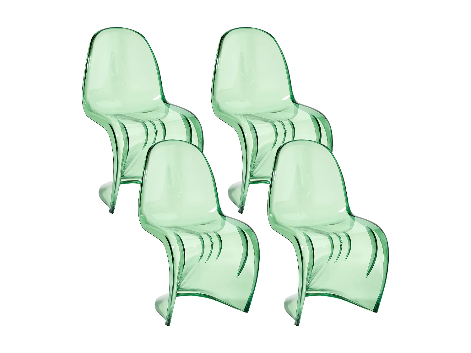 Conjunto de 4 cadeiras de jardim VASIA Material sintético Verde