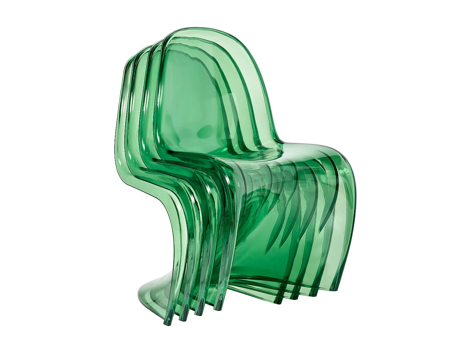 Conjunto de 4 cadeiras de jardim VASIA Material sintético Verde