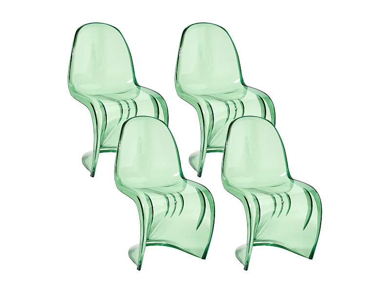 Conjunto de 4 sillas de jardín VASIA Material sintético Verde