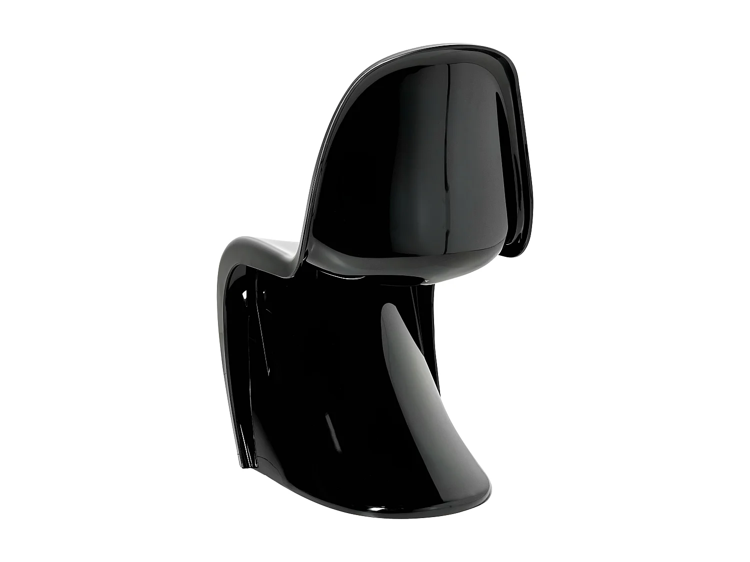 Conjunto de 4 sillas de jardín VASIA Material sintético Negro