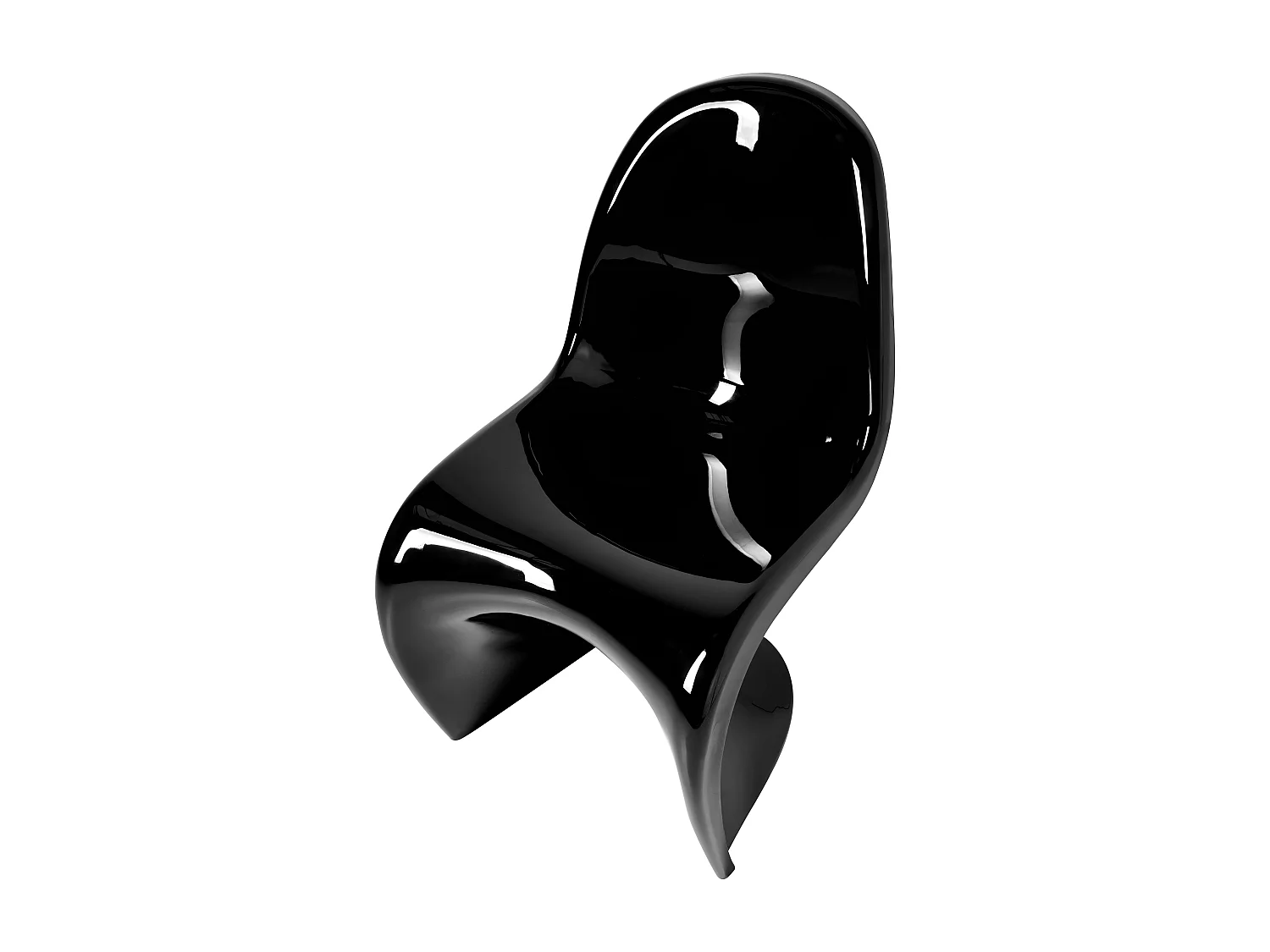 Conjunto de 4 sillas de jardín VASIA Material sintético Negro