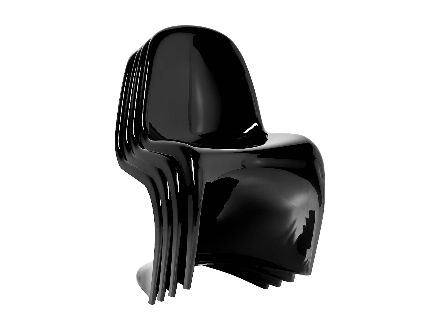 Conjunto de 4 sillas de jardín VASIA Material sintético Negro