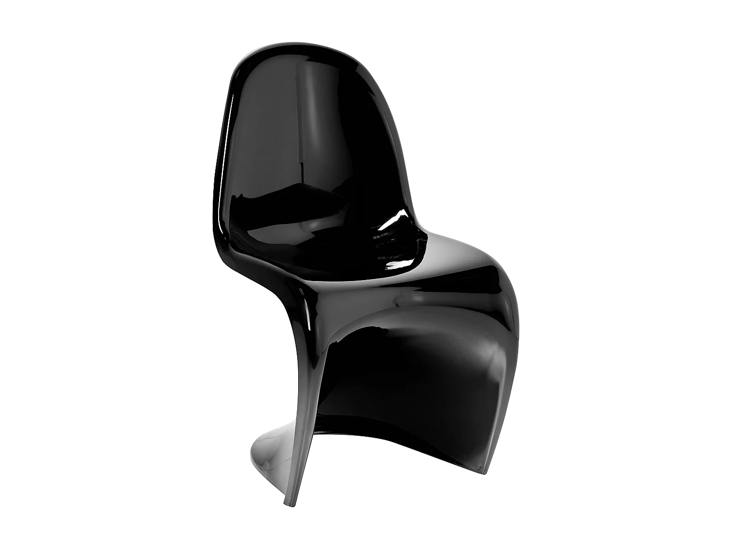 Conjunto de 4 sillas de jardín VASIA Material sintético Negro