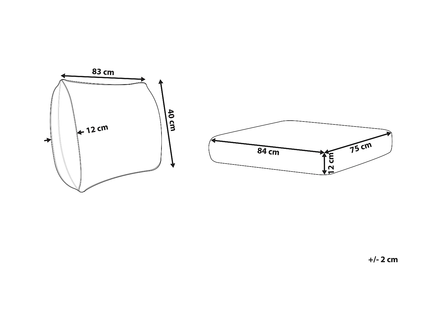 Ensemble de housses de coussins d'extérieur TIMOR Taupe