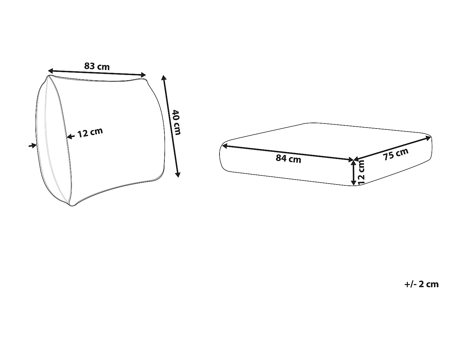 Ensemble de housses de coussins d'extérieur TIMOR Taupe