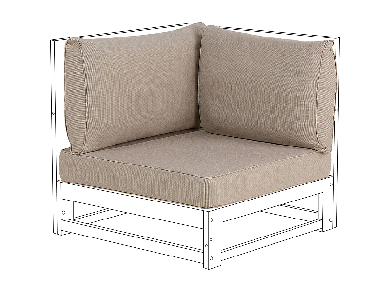 Ensemble de housses de coussins d'extérieur TIMOR Taupe