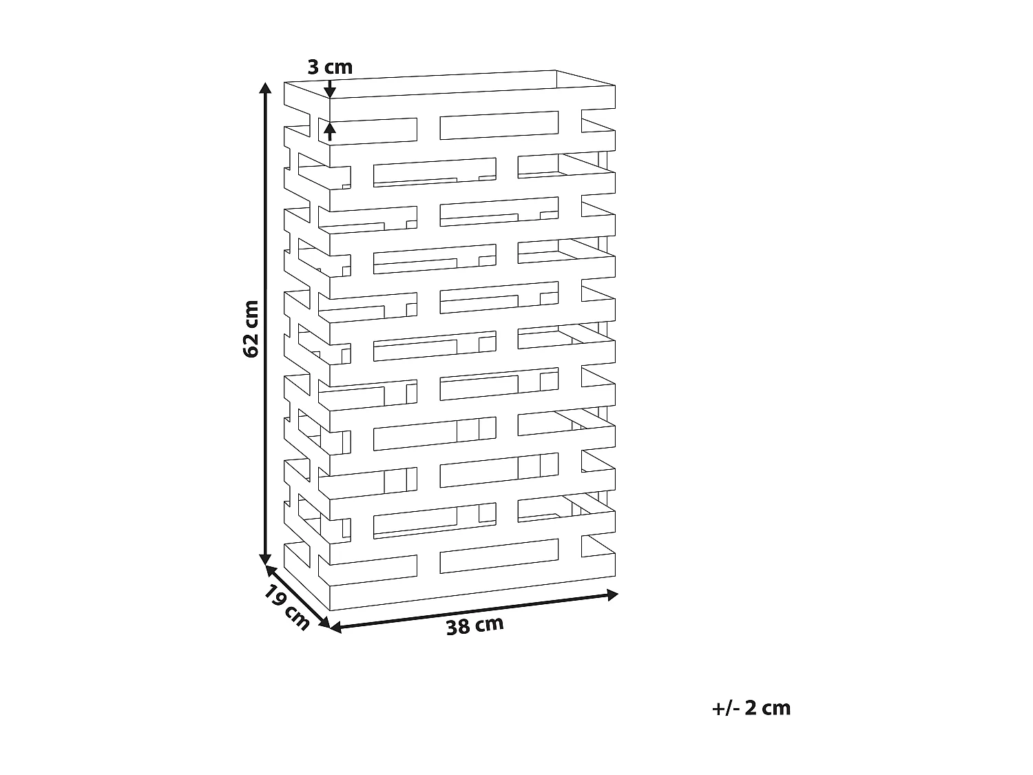 Porte-parapluie KAMSAR Métal Noir