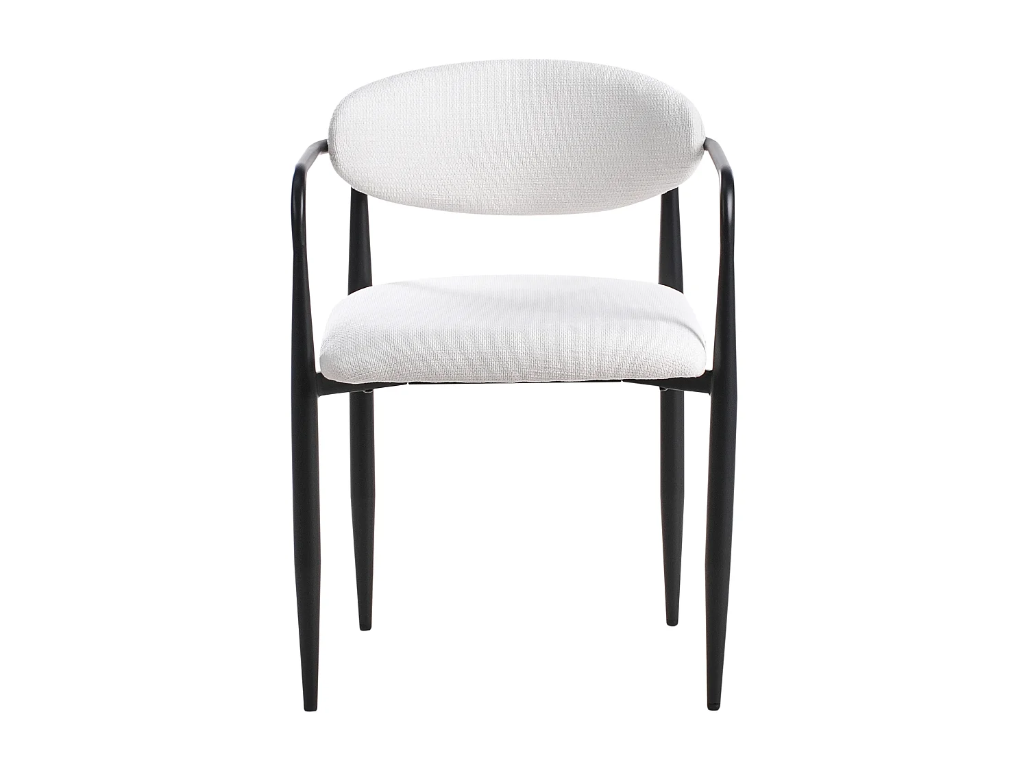 Lot de 2 chaises de salle à manger TANEVIK Tissu Blanc cassé