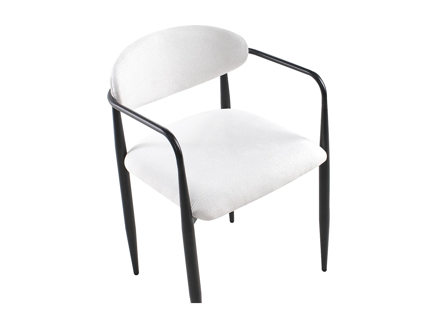 Lot de 2 chaises de salle à manger TANEVIK Tissu Blanc cassé