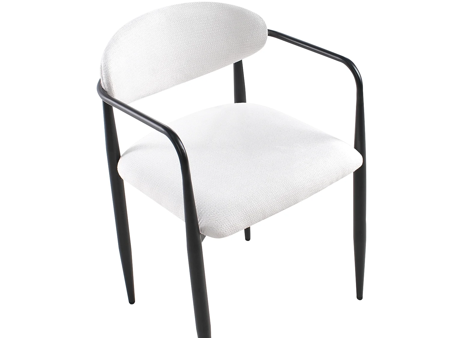 Set of 2 Dining Chairs TANEVIK Fabric Off-White