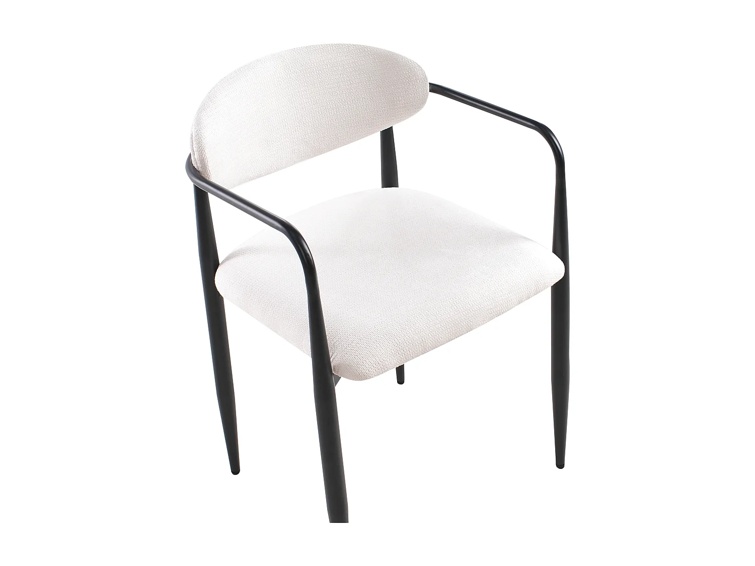Lot de 2 chaises de salle à manger TANEVIK Tissu Beige clair