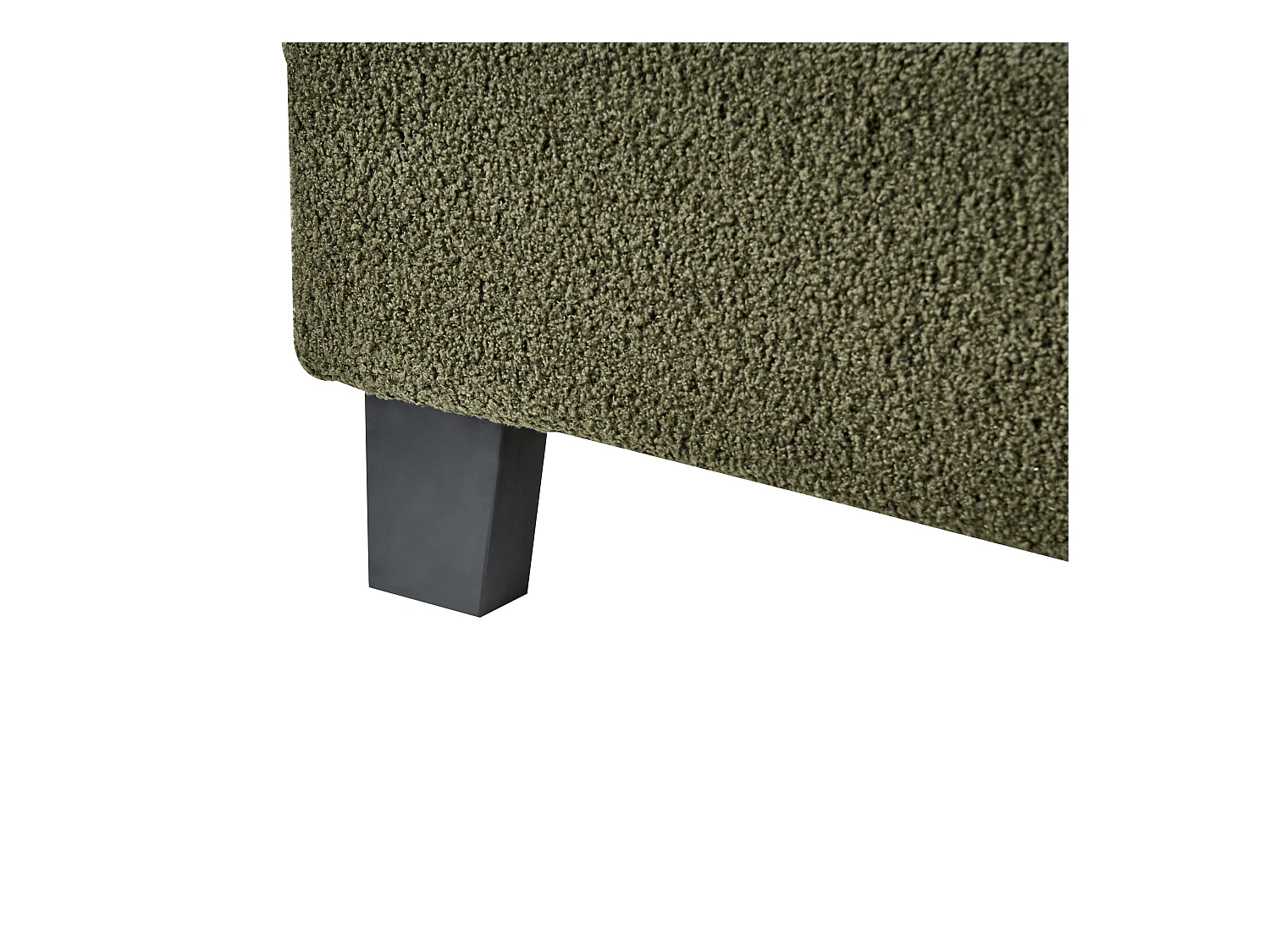 Letto senza testata Bouclé ROANNE 90 x 200 cm Verde scuro