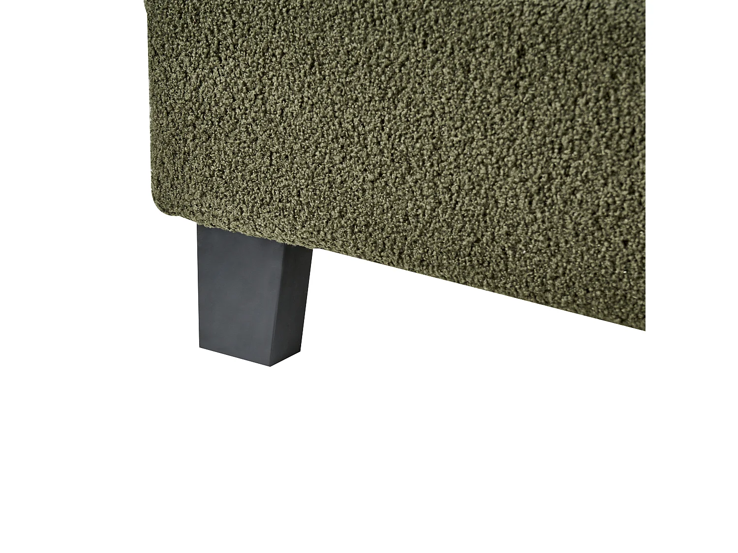 Bett ohne Kopfteil Bouclé ROANNE 90 x 200 cm Dunkelgrün