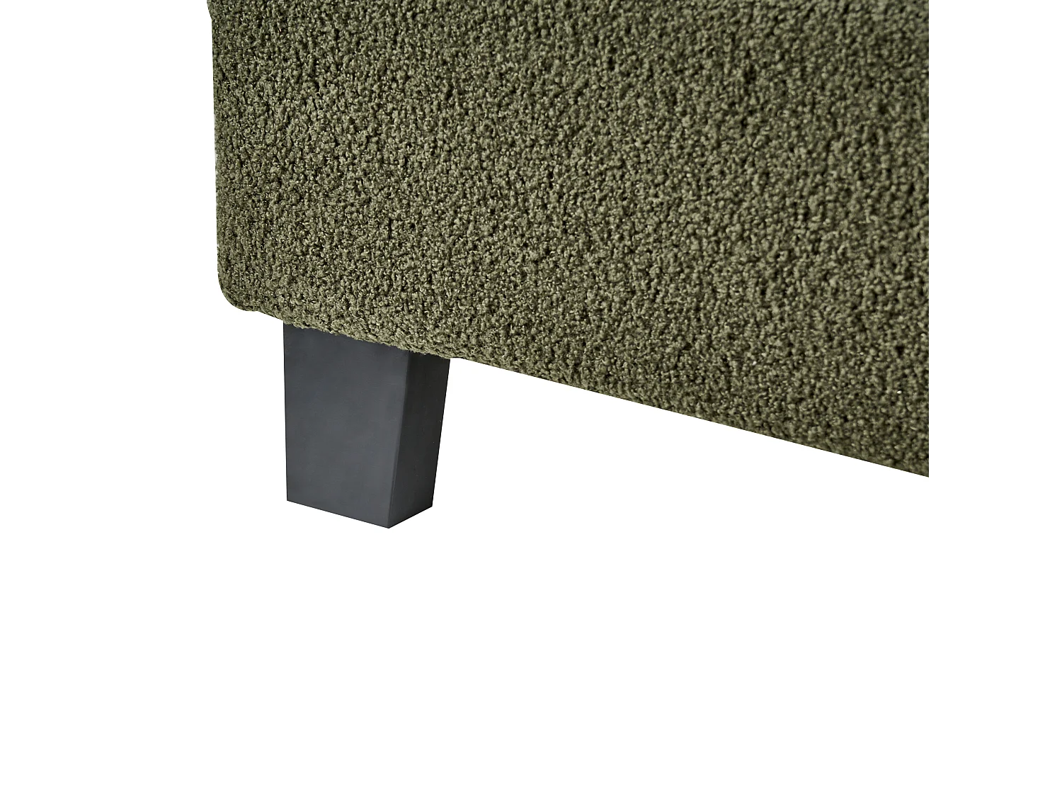 Bett ohne Kopfteil Bouclé ROANNE 90 x 200 cm Dunkelgrün