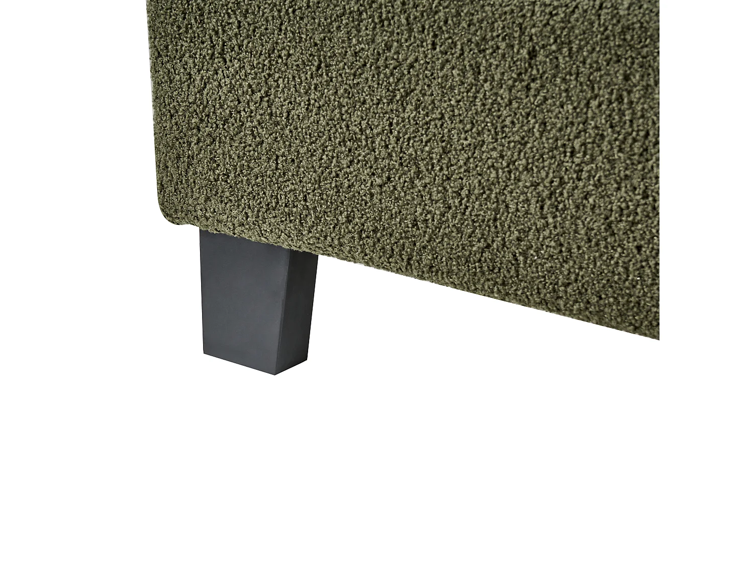 Lit sans tête de lit Bouclé ROANNE 180 x 200 cm Vert foncé